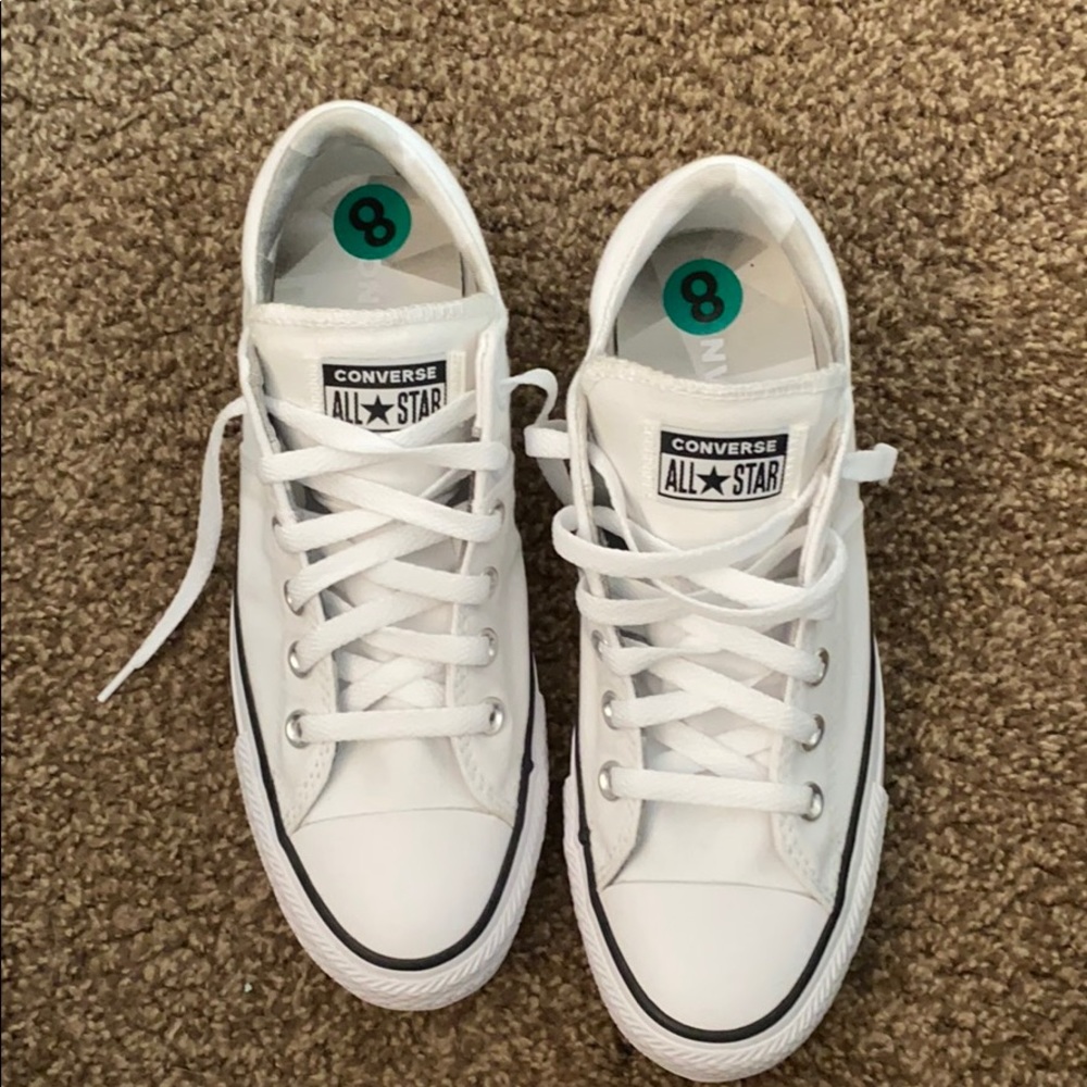 White Converse Sneakers, never worn.